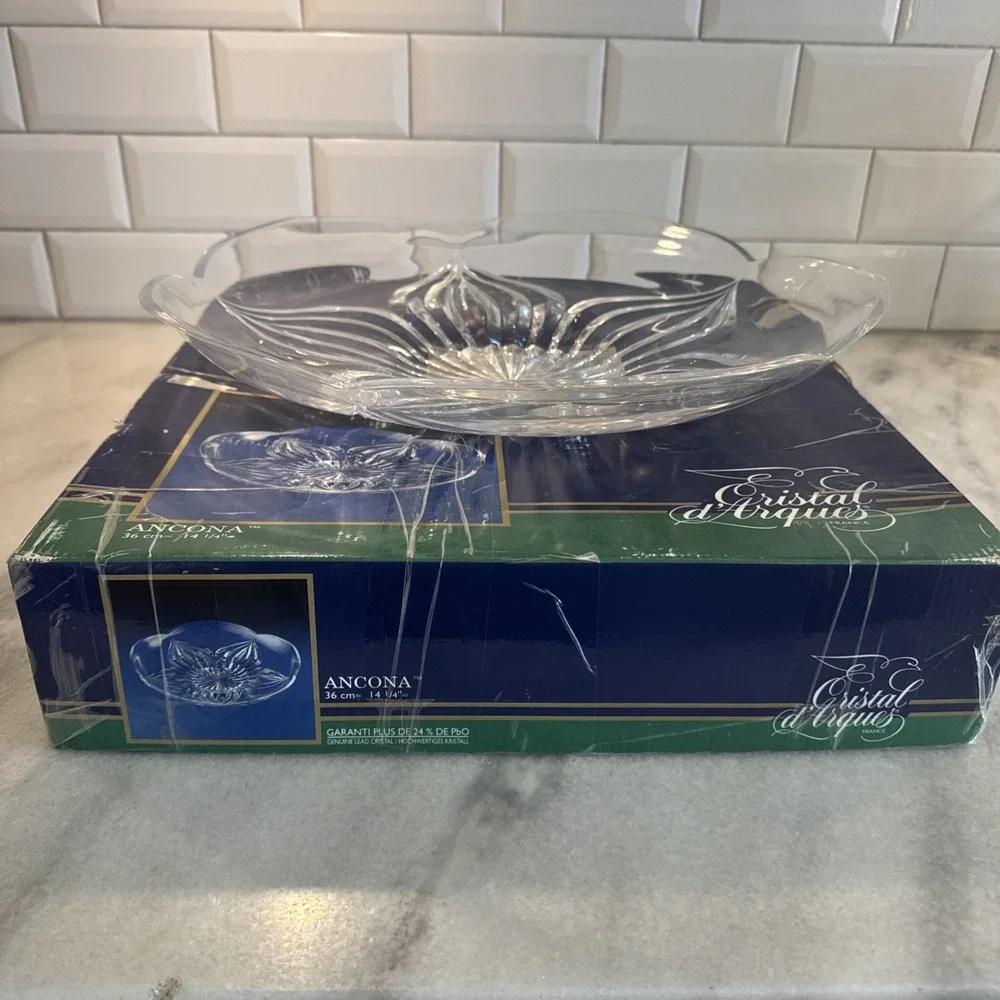Cristal d'Arques ANCONA Centerpiece‎ / Serving Bowl 14-1/4